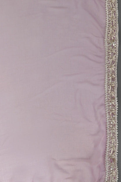 Simple kurti with coordinated embroidered hem finish