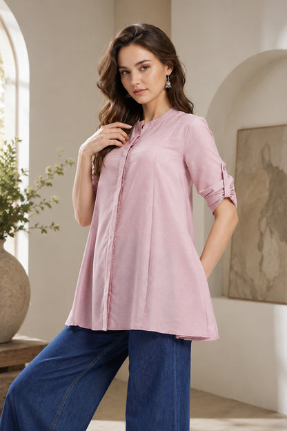 Womens Tunic Tops with relaxed silhouette and soft drape