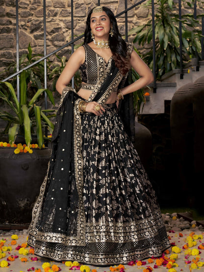 Traditional legana choli style with modern detailing