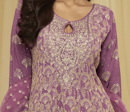 Full outfit look highlighting palazzo silhouette
