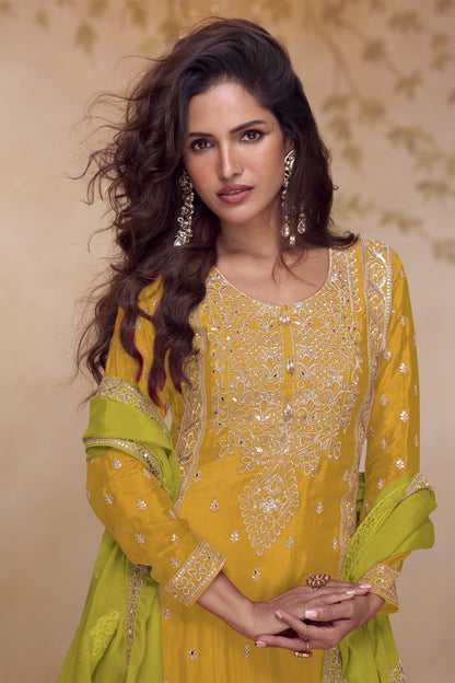 Close up of embroidered sleeve detailing on Chinon kameez