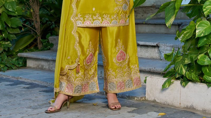 Ethnic Palazzo Set with embroidery fancy coding dori work