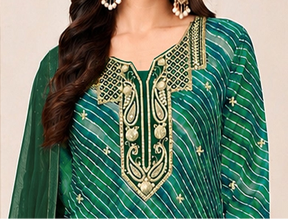Ready To Were Sharara for Women in Emeradi Green