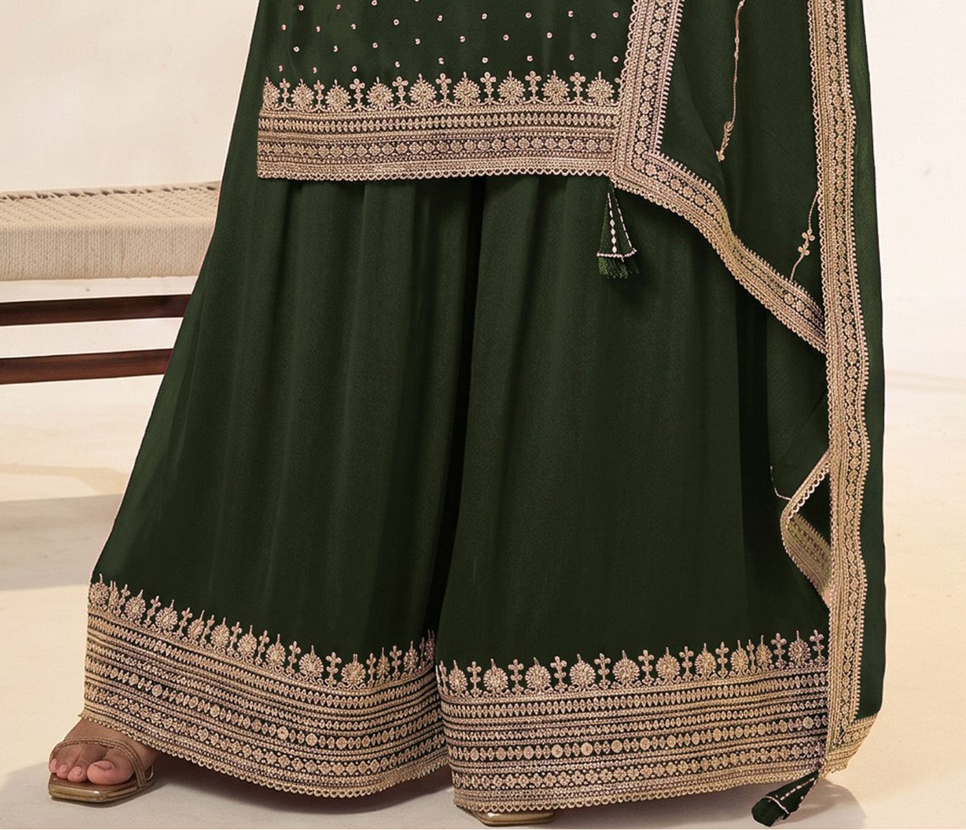 Palazzo pants outfit for engagement party look