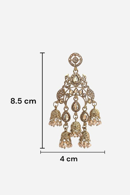 Editorial product image of gold-tone chandelier earrings
