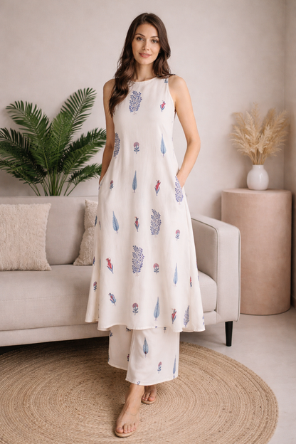 office wear kurti for women off white minimal style