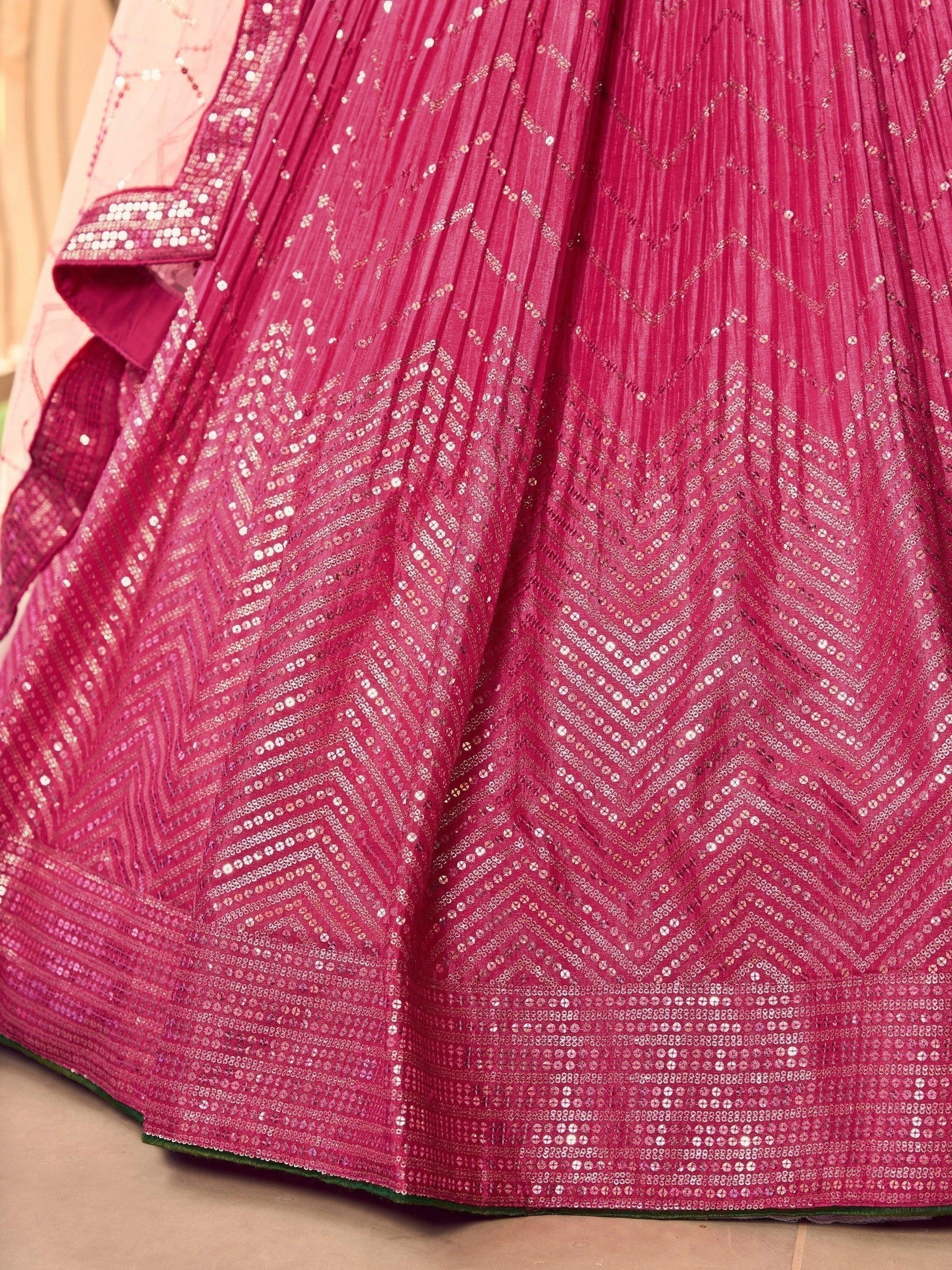 Lehenga designs for wedding styled with traditional jewelry