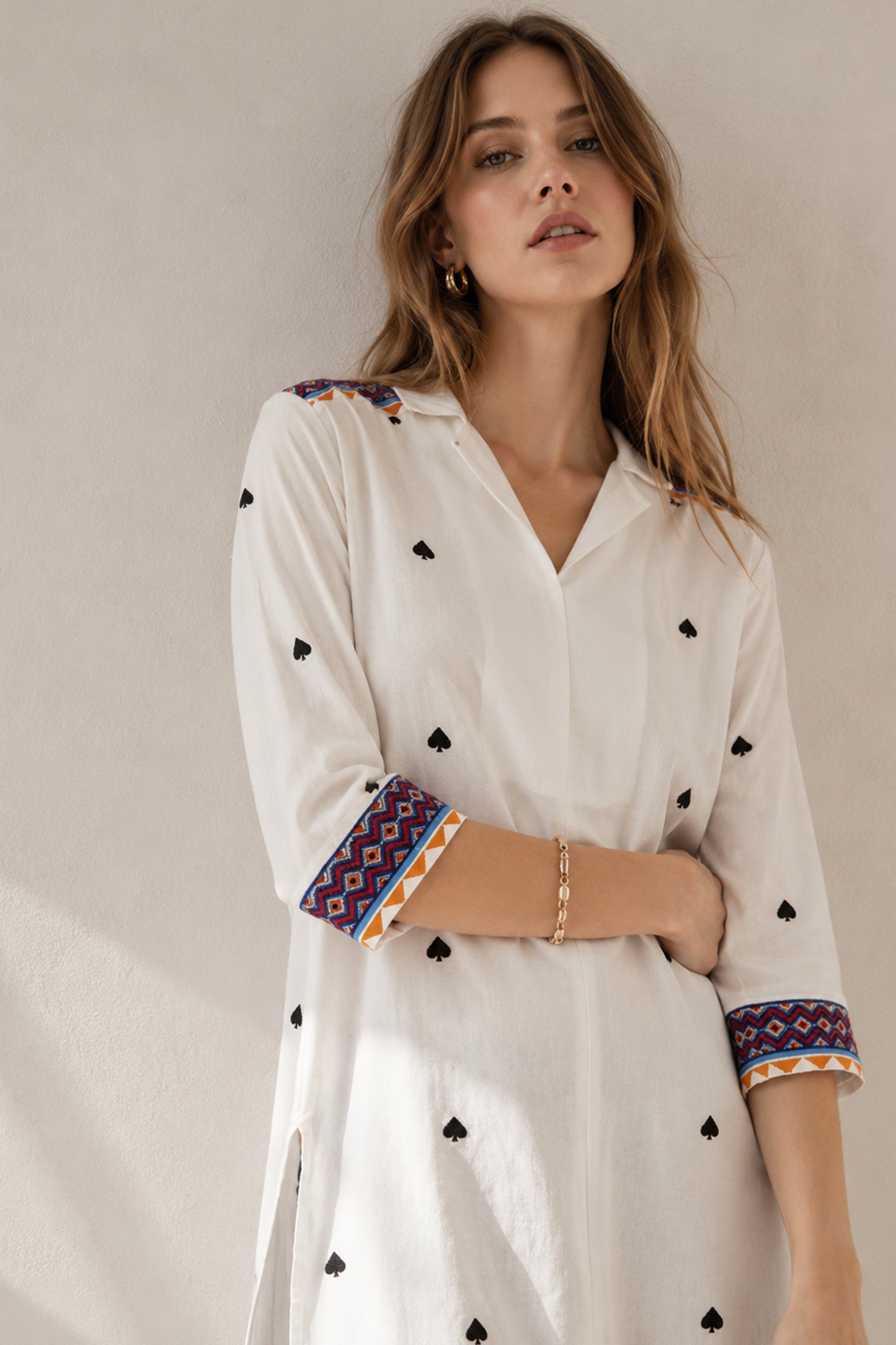 Simple kurti for women with clean straight fit