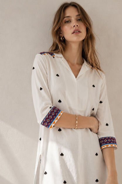 Simple kurti for women with clean straight fit