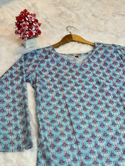 modern tops for women digital print close view