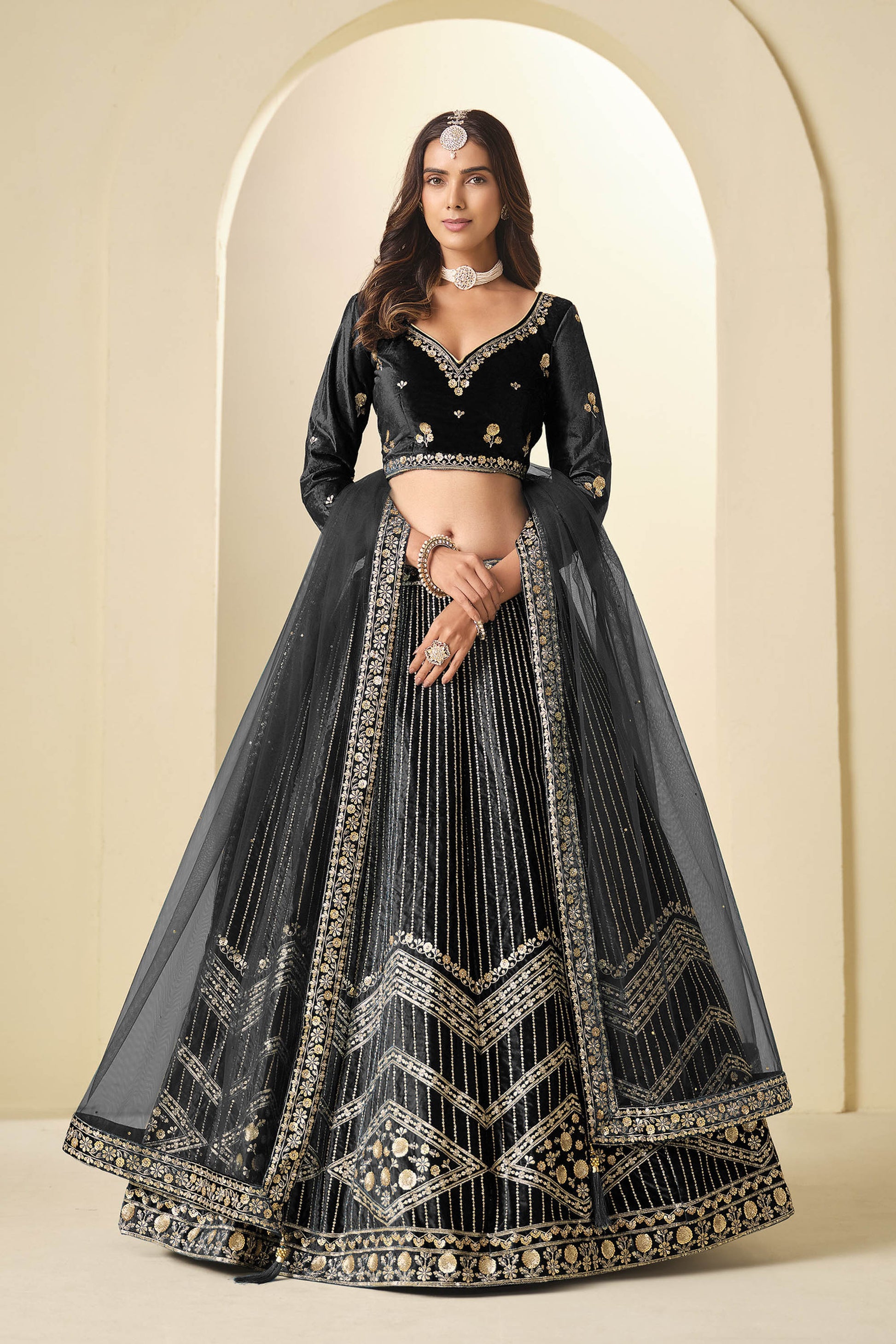 Fancy Lehenga Choli for Navratri celebration styling