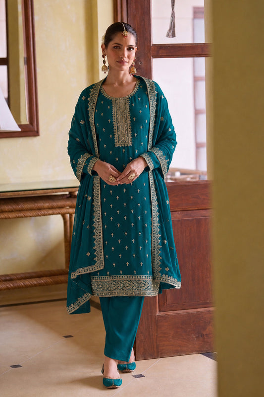 Traditional embroidered ready to wear salwar outfit