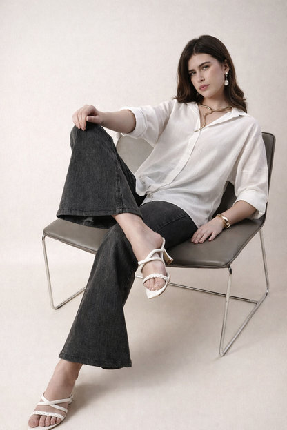 everyday white cotton shirt natural light styling