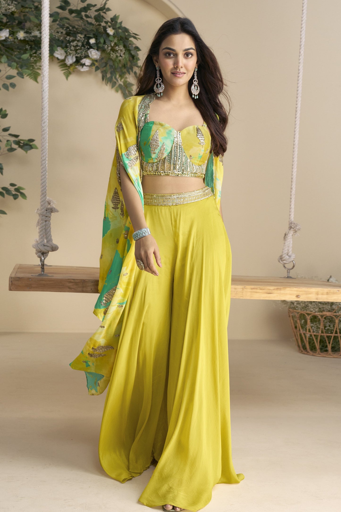 Lehenga cholis shrug style festive outfit USA