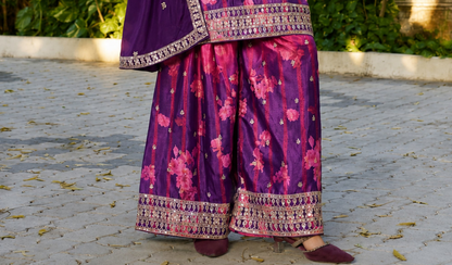 Premium palazzo suit with Back Side Full Work display