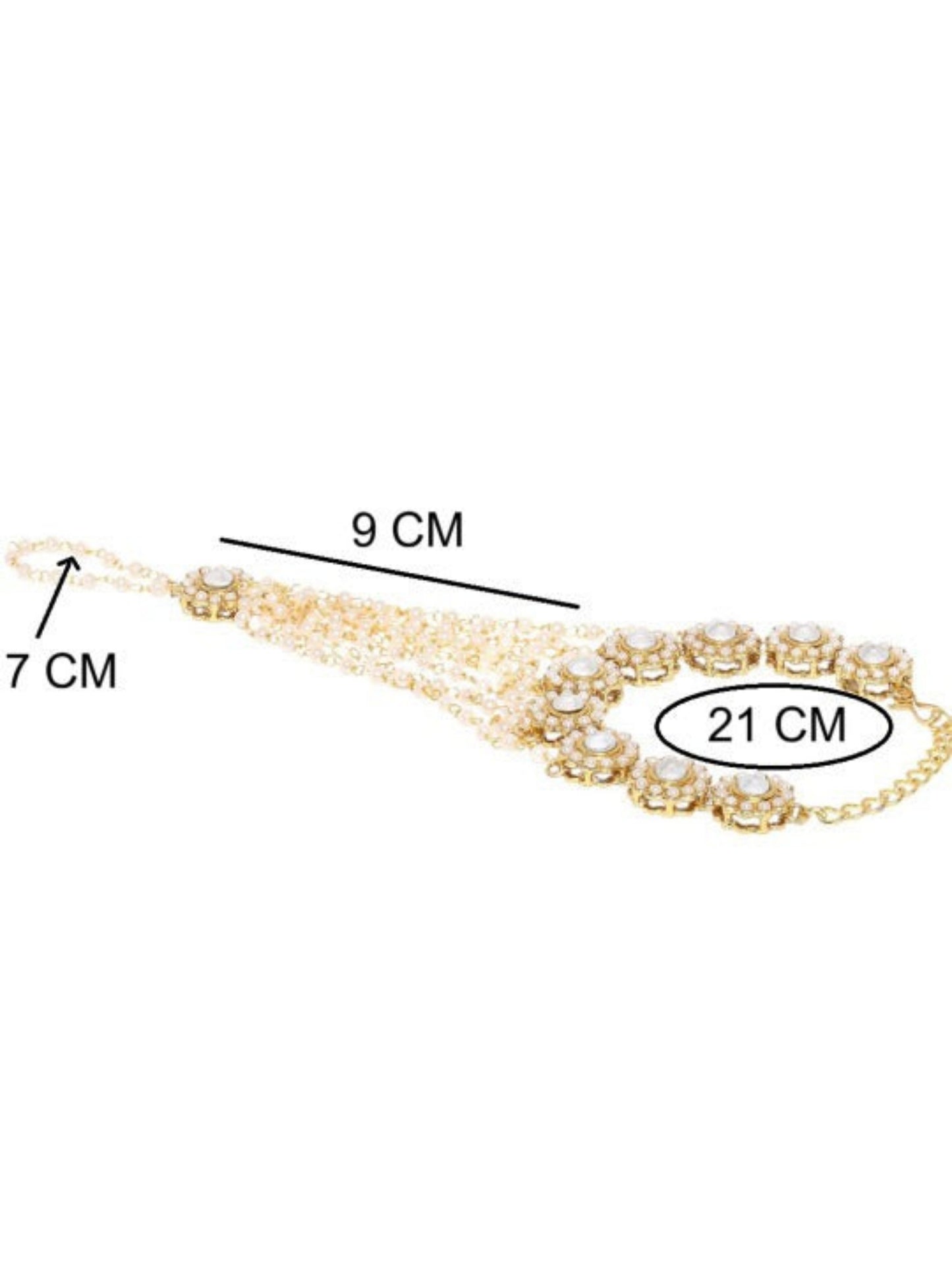 ornate linked bracelet with layered chain extension