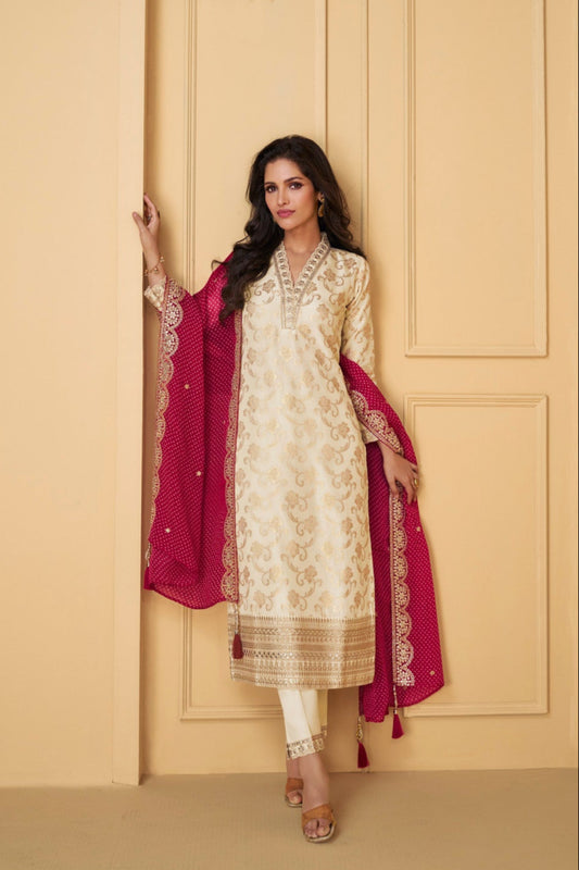 womens salwar kameez with green floral party design