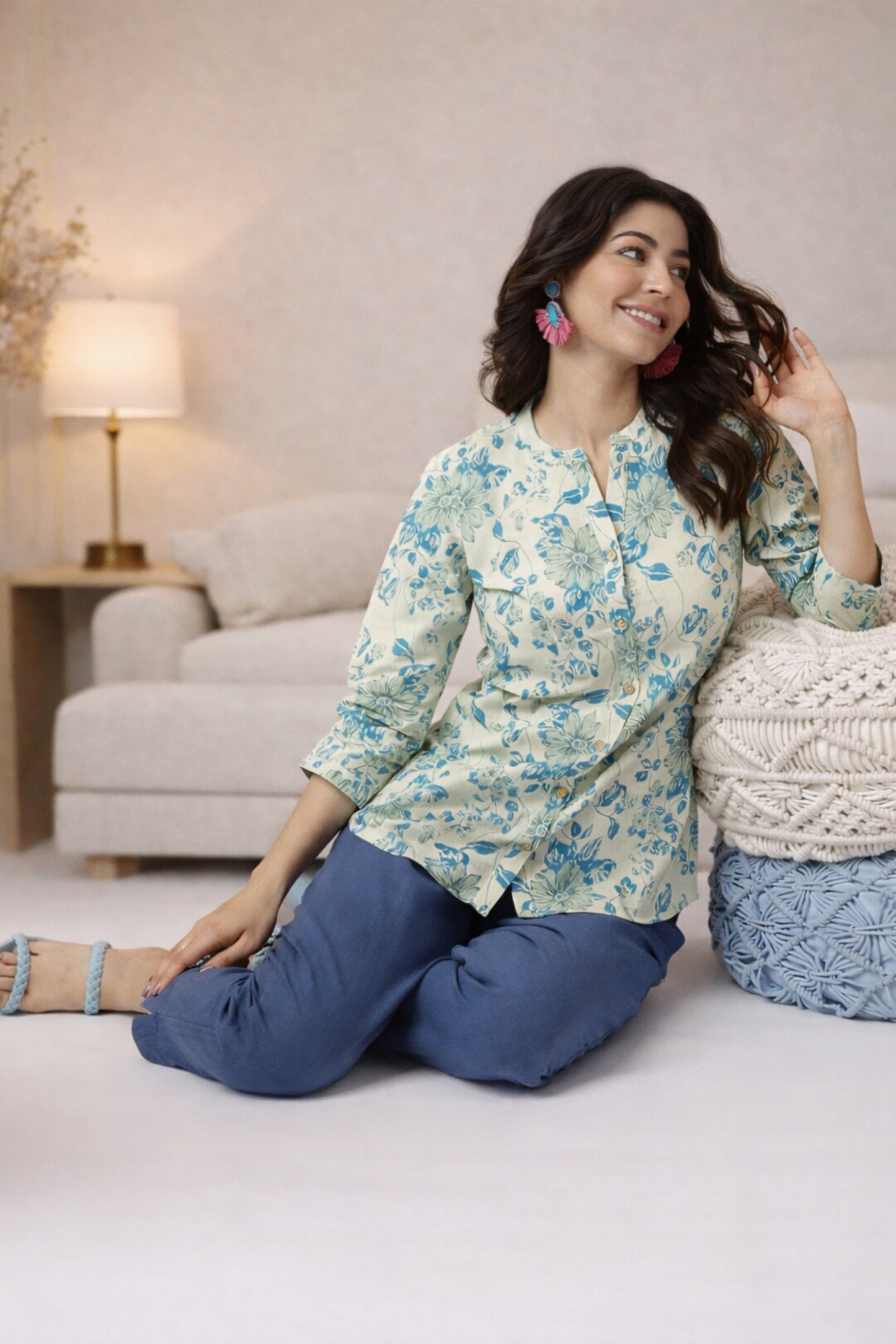 Tunic styled for casual daytime outing