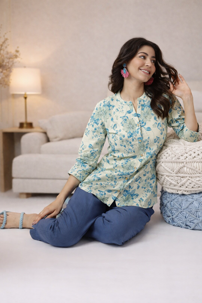 Tunic styled for casual daytime outing
