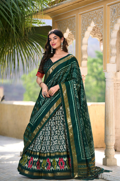 green lehenga choli blouse detail front design
