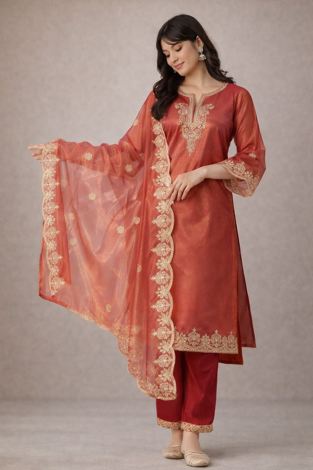 fabric transparency and texture of supernet kurti