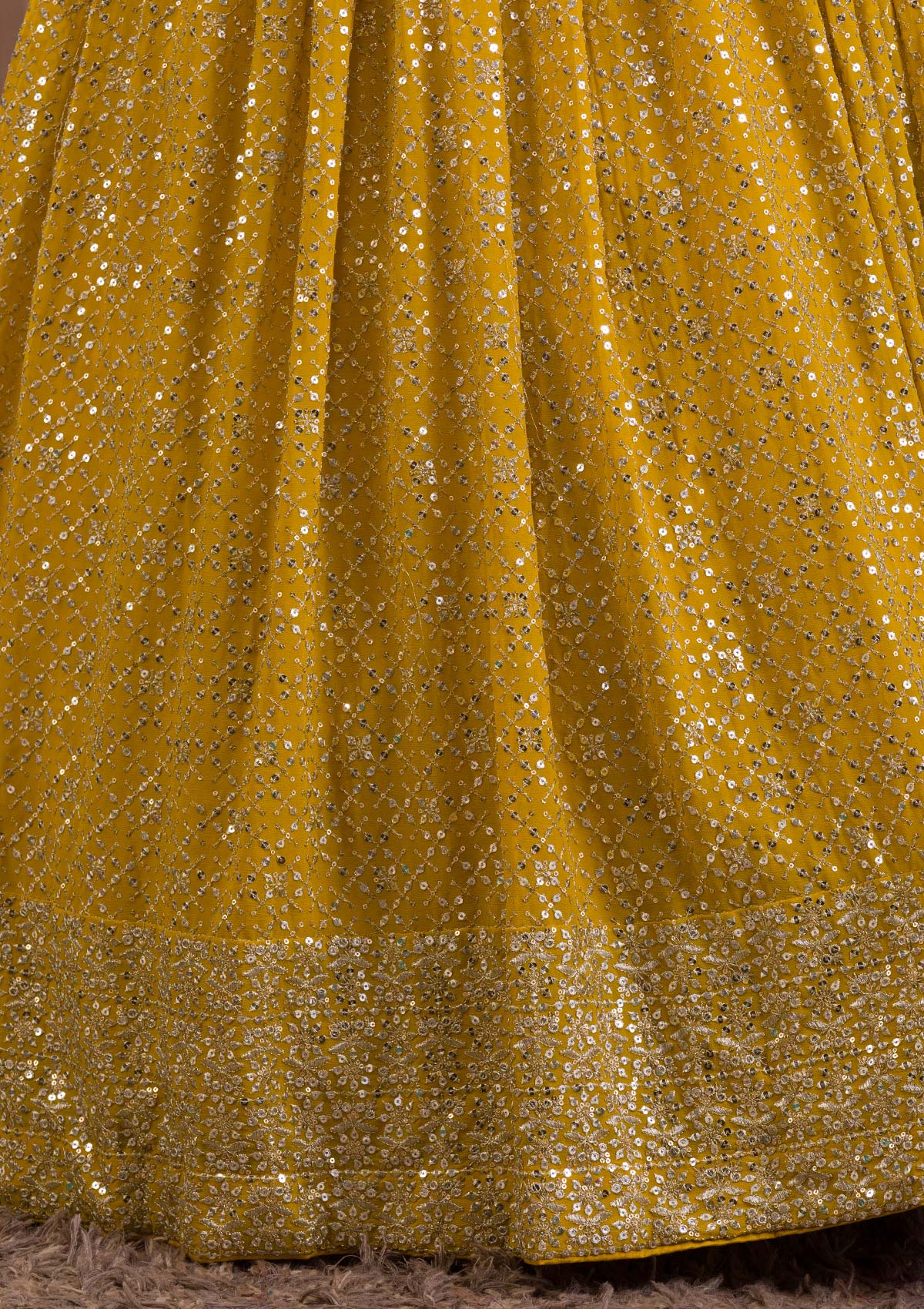 Georgette lehenga choli styled for wedding functions