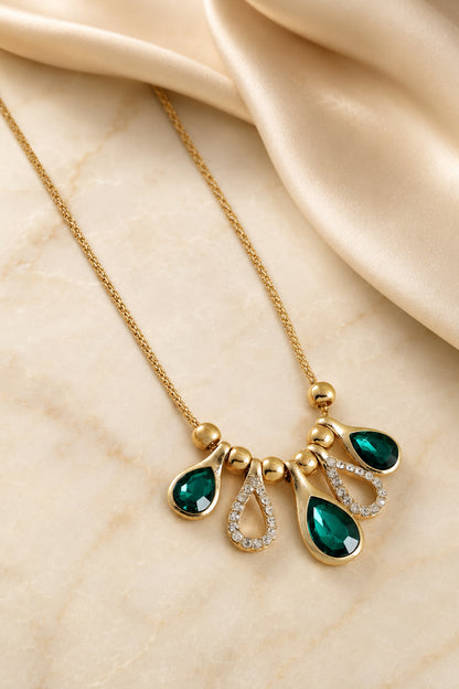 Lobster clasp and extender chain shown in close-up