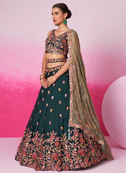 Green lehenga outfit for nikah ceremony styling