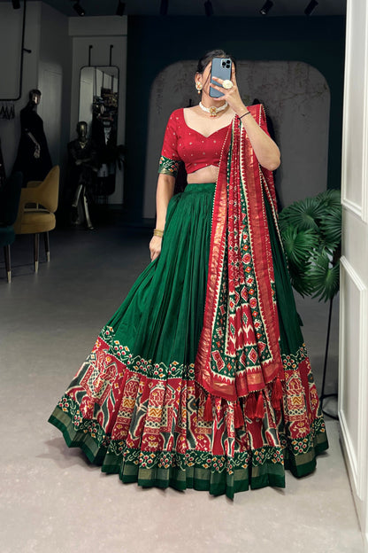 festive lehenga look for navratri evening wear
