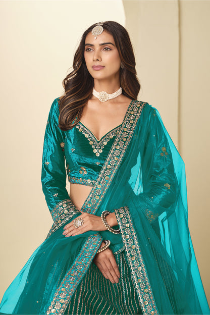 Lehenga Designs Choli with heavy sequins detailing