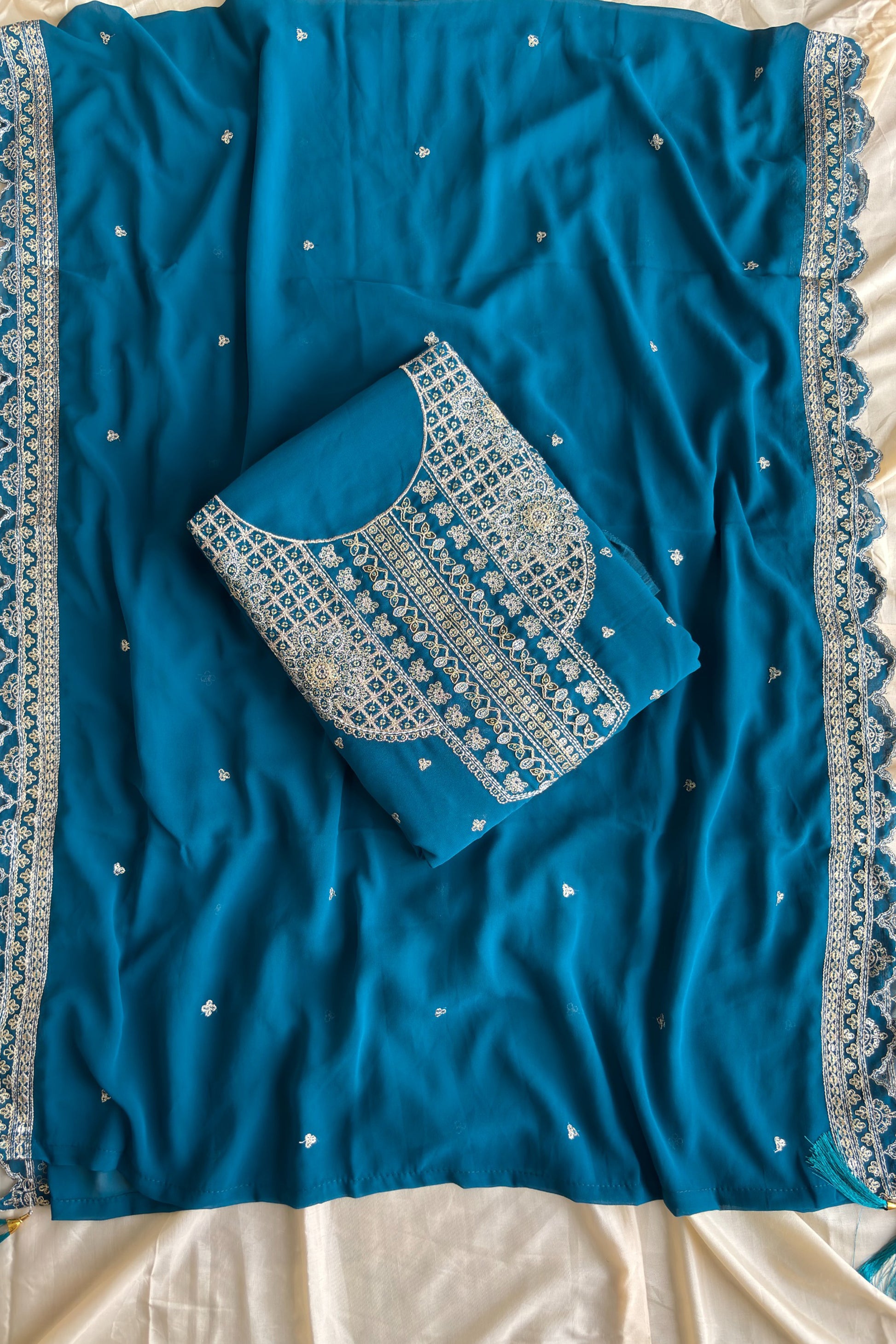 Navy Blue Salwar Kameez ready to wear party outfit presentation