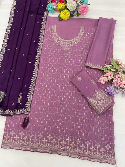 Wedding wear light pink palazzo dress indian outfit view
