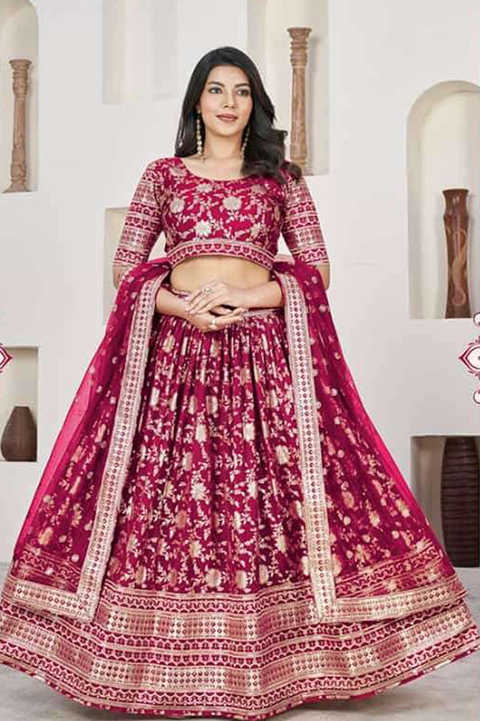 maroon lehenga choli front view indian traditional clothes names