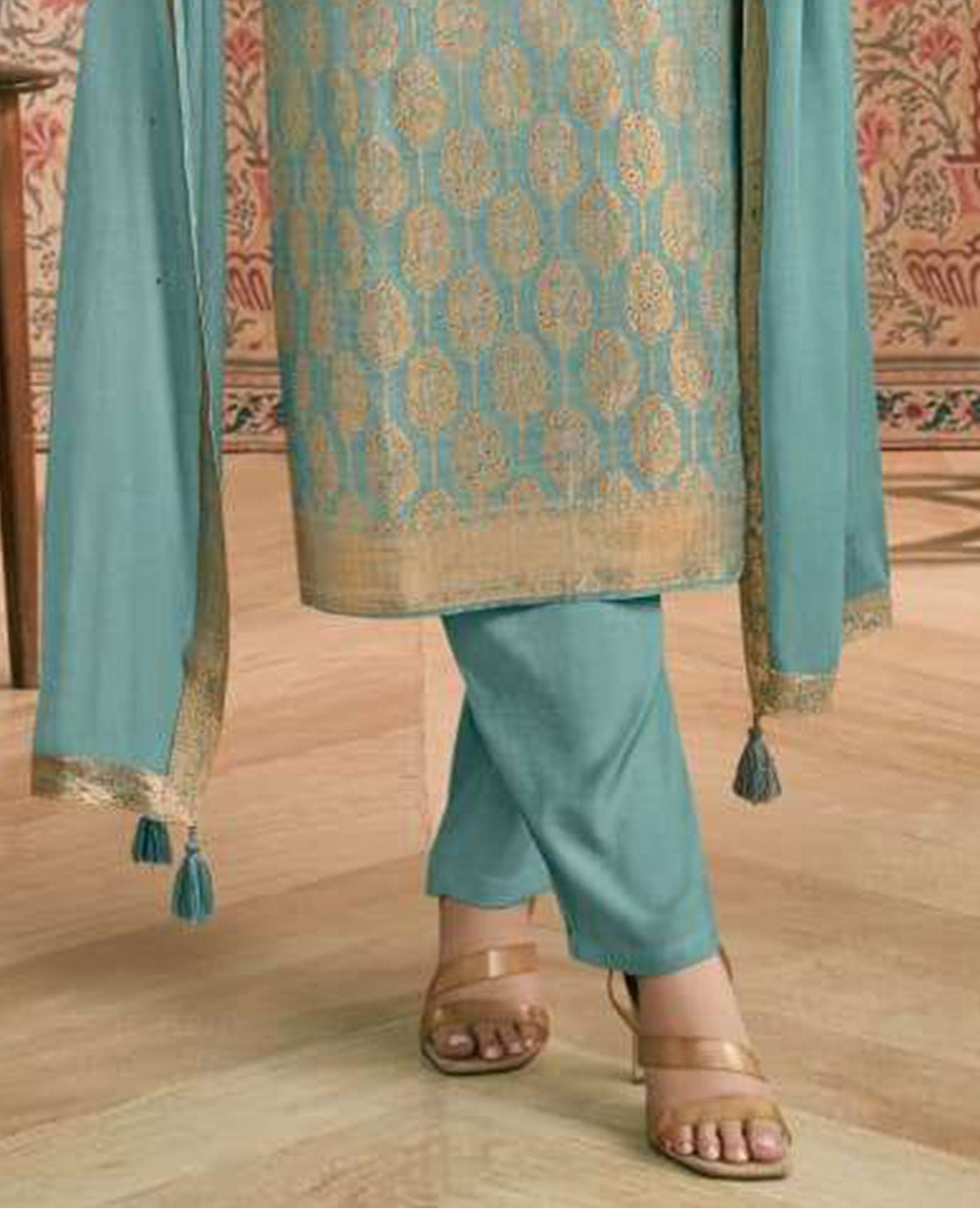 Sky Blue Indian Wedding Salwar Kameez Outfit