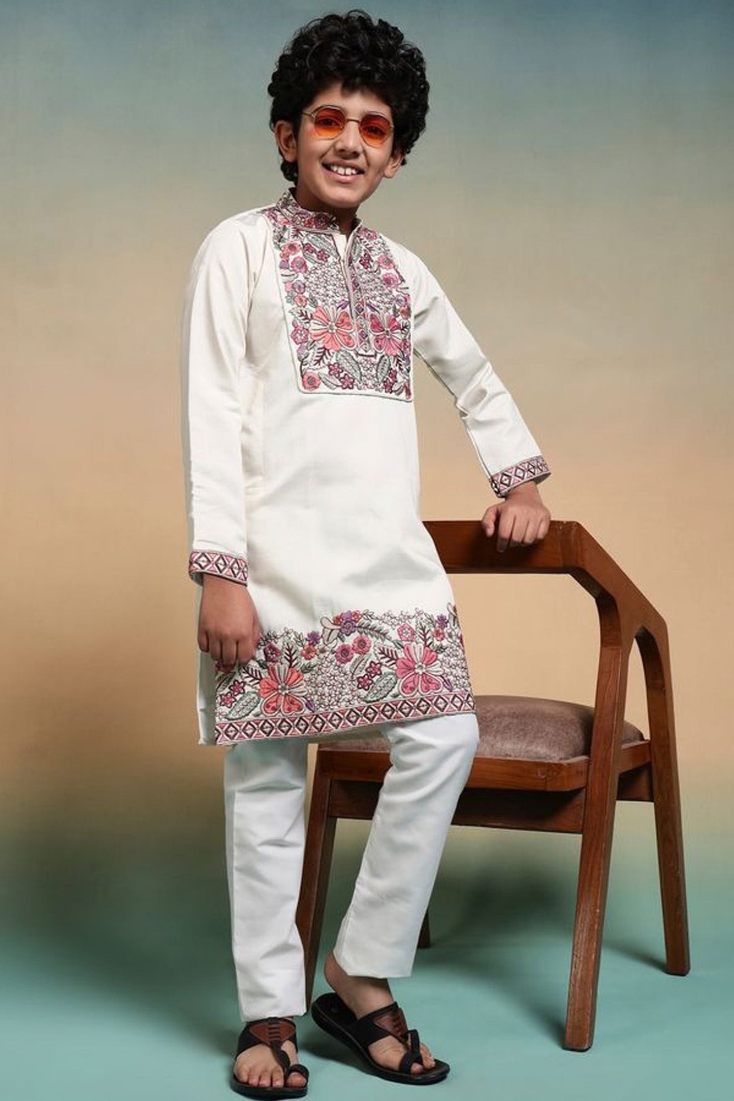Kurta pant for boys paired for wedding cloths event