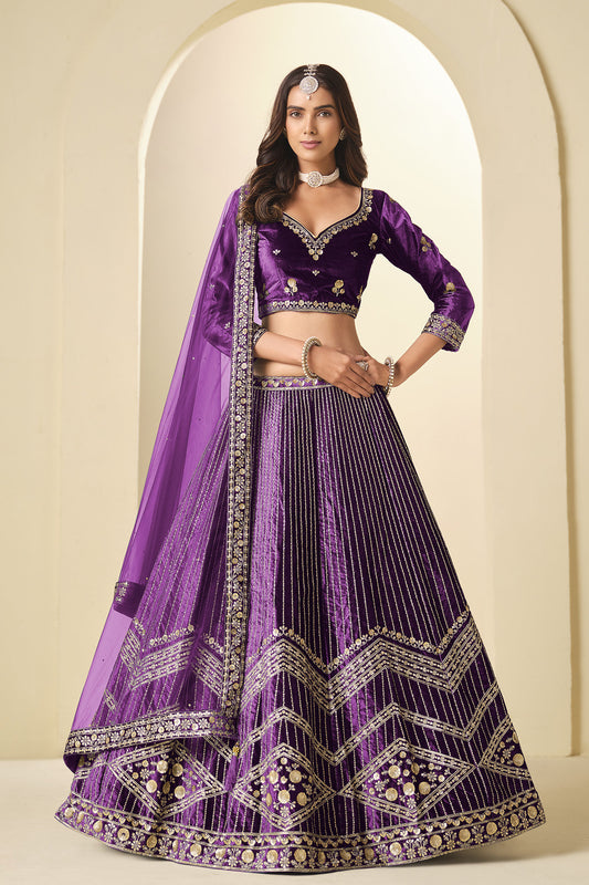 Ladies Lehenga Choli in viscose fabric for wedding event