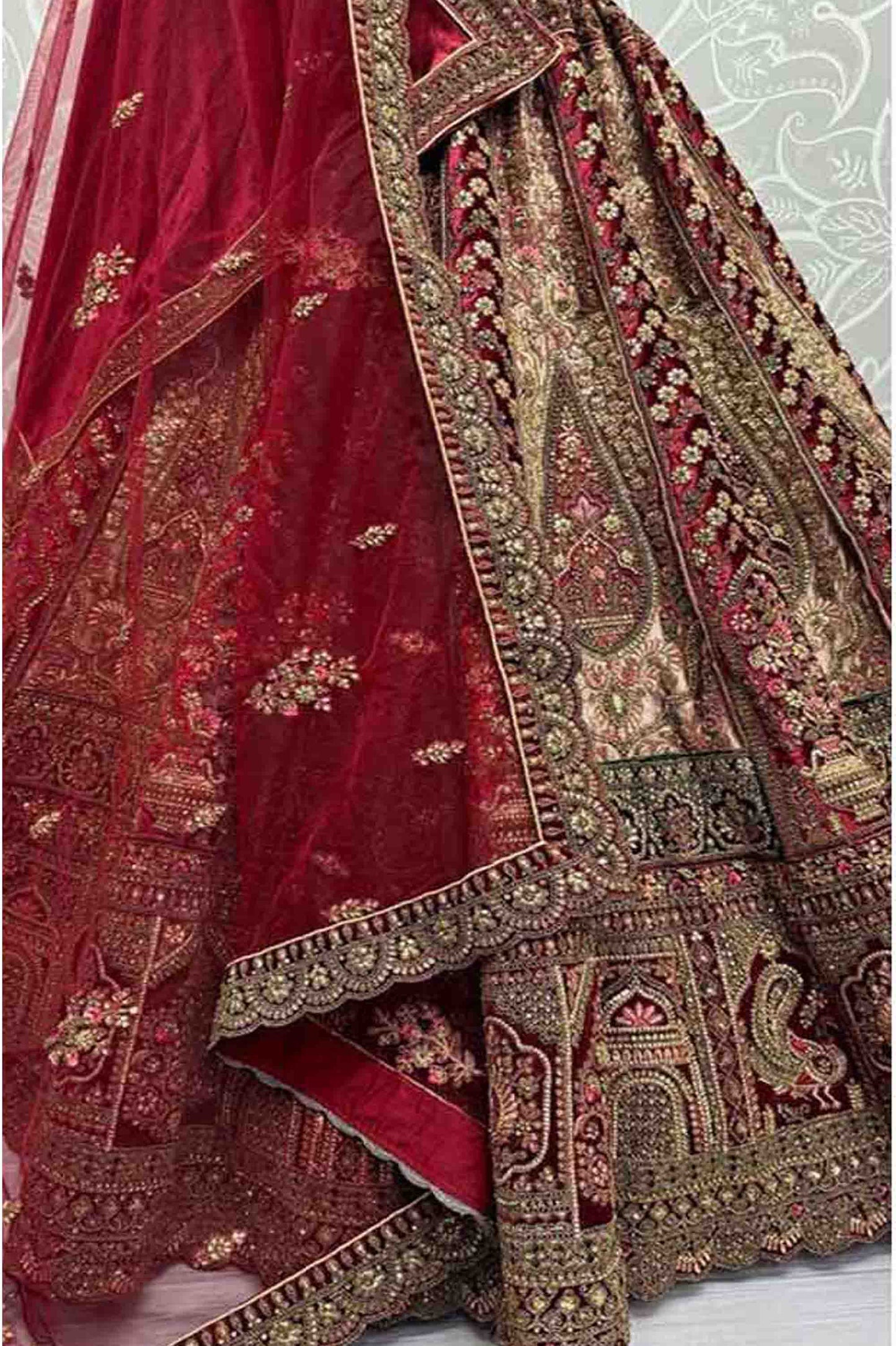 beige lehenga roka ceremony outfit inspiration
