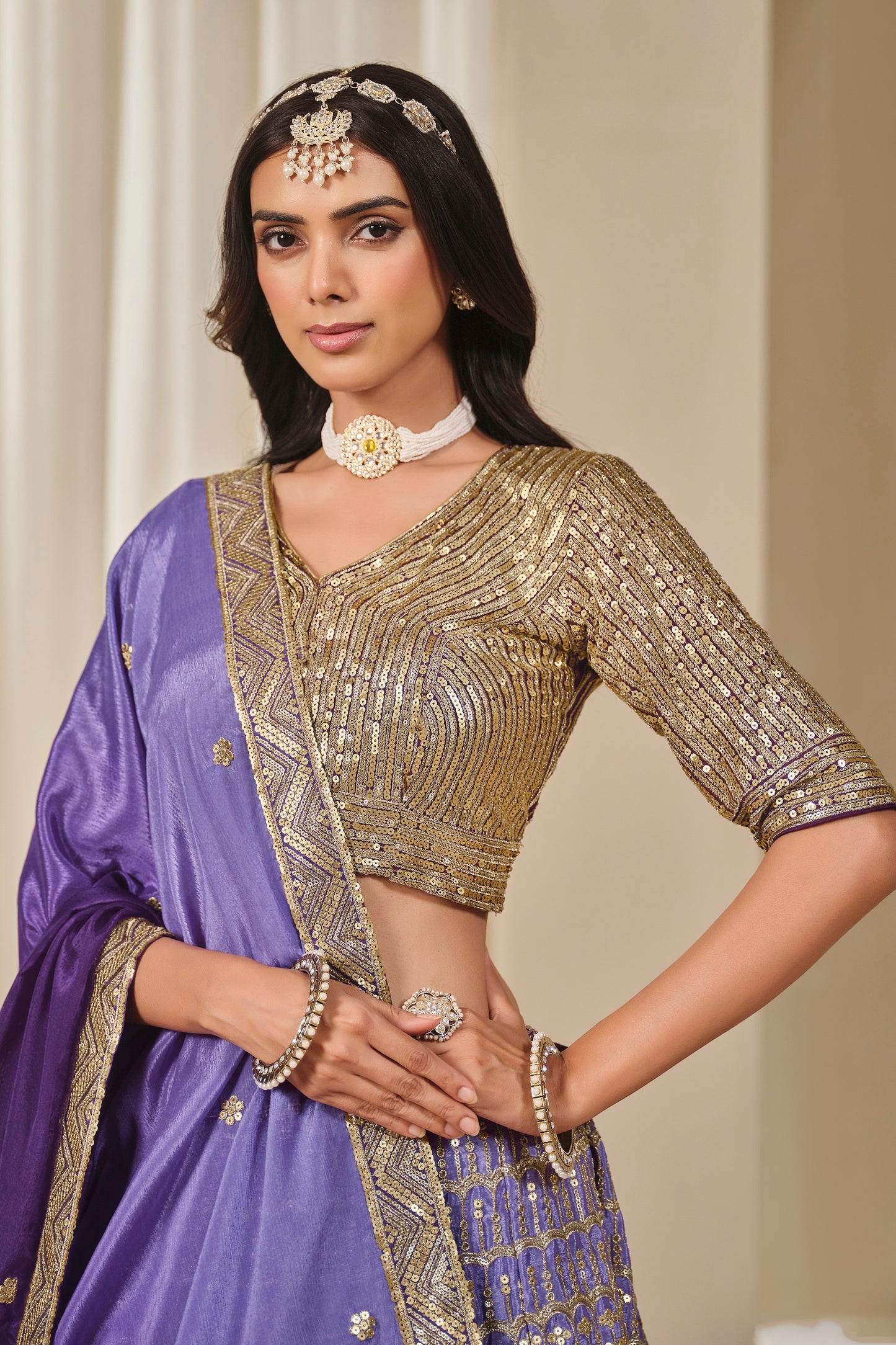 lehenga flare and drape captured in motion view