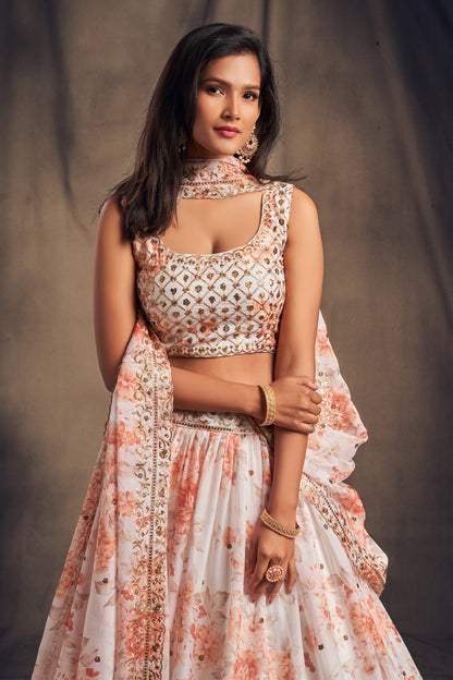 White lehenga for wedding reception styling look