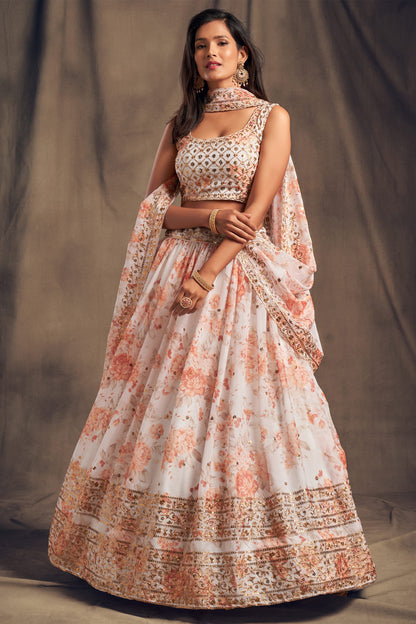 White lehenga for wedding reception styling look