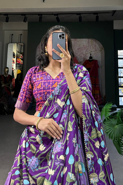tussar silk purple indian dress close-up of fabric texture