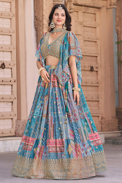close up of dori and zari embroidery on chinnon silk