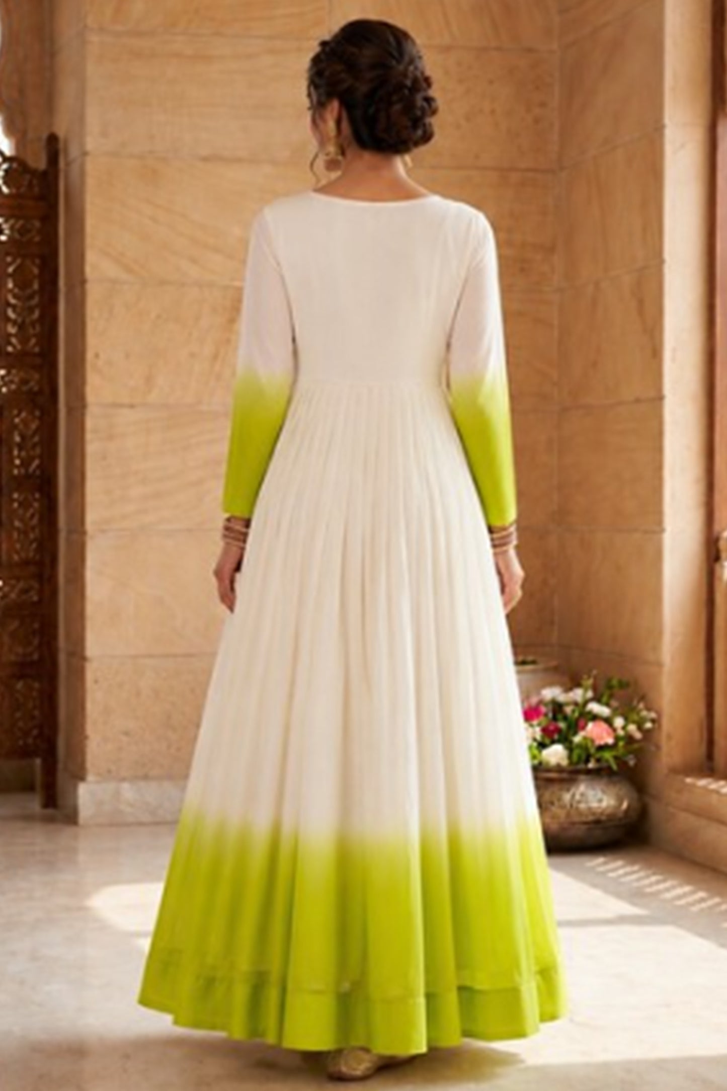 Light Green ready to wear Designer Gown for celebrations