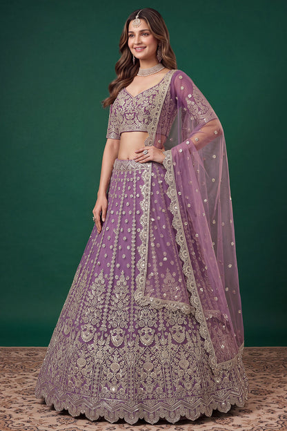 Light purple lehenga choli for engagement function wear
