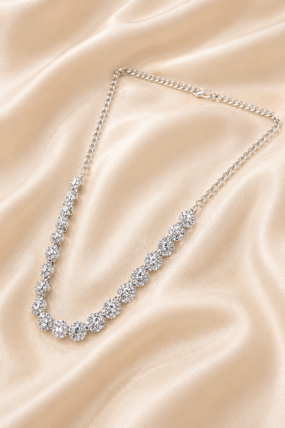 crystal earring drop design with clear stones