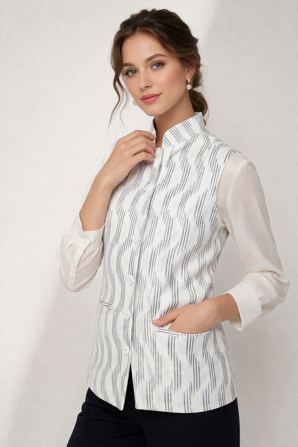 nehru jacket suit pairing with traditional outfit