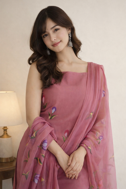 indian kurtis for women close-up floral print detail