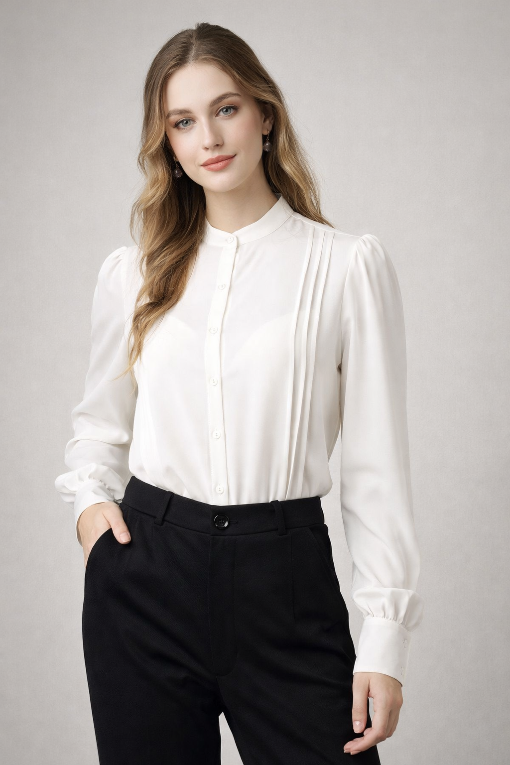 shirt for women sleeve length and stitching detail