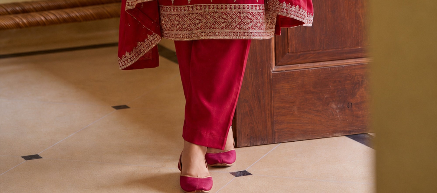 Marriage Salwar Suit with traditional embroidered detailing