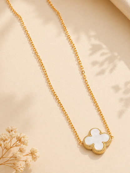 elegant dainty gold necklace detail